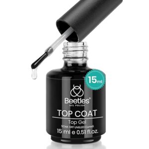 Limited time deal savings-43% beetles Gel Polish No Wipe Gel Top Coat - Clear Color Top Coat Gel Nail Polish