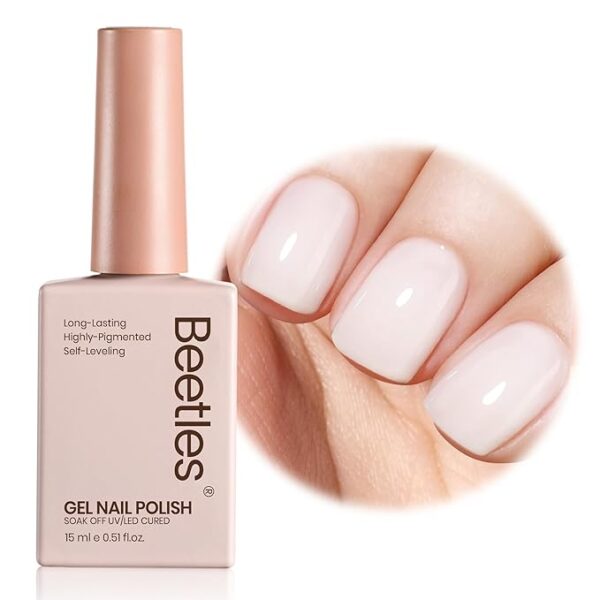 Limited time deal savings-53% Beetles Milky White Gel Nail Polish - 15ml Neutral Jelly Nude