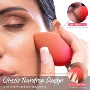 Limited time deal savings-59% BEAKEY Makeup Sponge Set 5 Pack Micro Porous Low Absorption Soft Latex Free